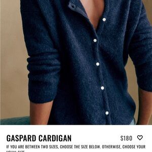 Sezane Gaspard navy cardigan